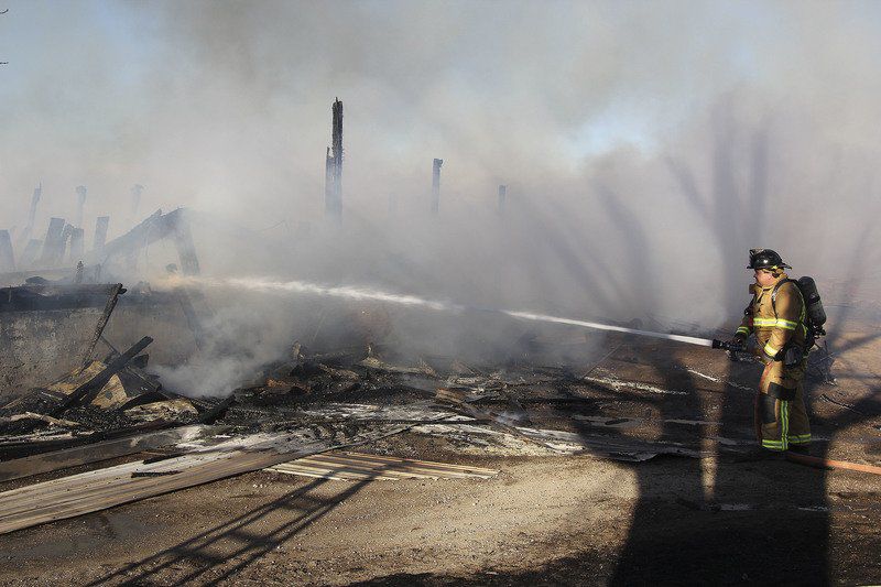 Duck barn destroyed by fire